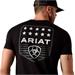 Pánské pracovní triko Ariat Stripe Patriot, černé - vel. L Triko pánské Ariat Stripe Patriot, černé, vel. L