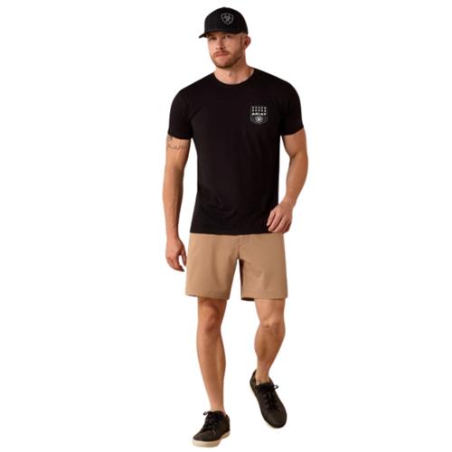 Pánské pracovní triko Ariat Stripe Patriot, černé - vel. XL Triko pánské Ariat Stripe Patriot, černé, vel. XL