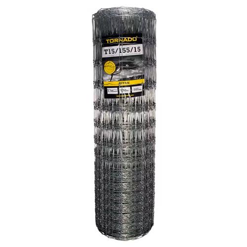 Uzlové pletivo Titan s okem 15 cm, délka 100 m - 155 cm - 15 drátů Uzlové pletivo Titan, pozinkované, oko 15 cm, 15 řad, výška 155 cm, 100 m