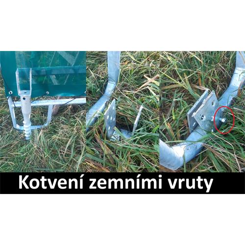 Mobilní přístřešek pro koně, skot a ovce 3 x 6 m s panely TEXAS. Kompletní mobilní přístřešek TEXAS 6 x 3 m