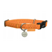 Kožený obojek podložený nylonem Zolux Mac Leather, oranžový - 38-50 cm / 2 cm Obojek MAC LEATHER kožený podložený, oranžový.