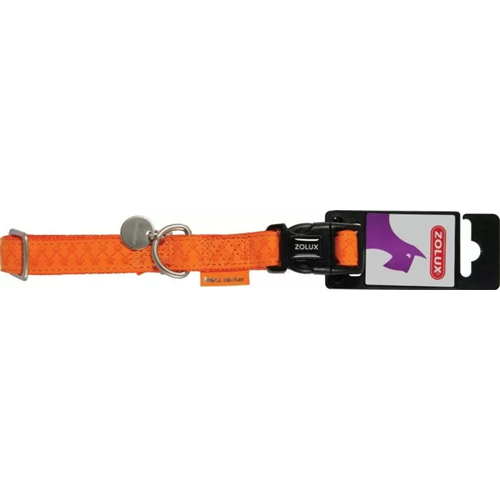 Kožený obojek podložený nylonem Zolux Mac Leather, oranžový - 38-50 cm / 2 cm Obojek Mac Leather, oranžový, 50 cm