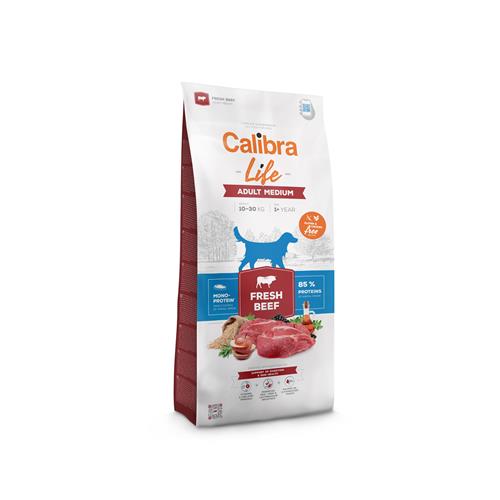 Calibra Dog Life Adult Medium Fresh Beef - 12 kg + 2,5 kg Zdarma Calibra Dog Life Adult Medium Fresh Beef.