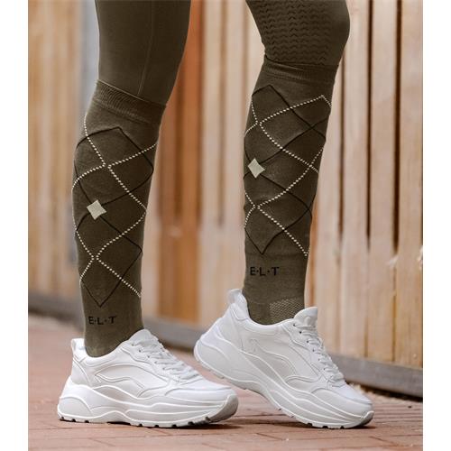 Jezdecké podkolenky ELT AW 2025/26 Argyle - zelené, vel. M Podkolenky ELT Argyle AW25/26, zelené, vel. M