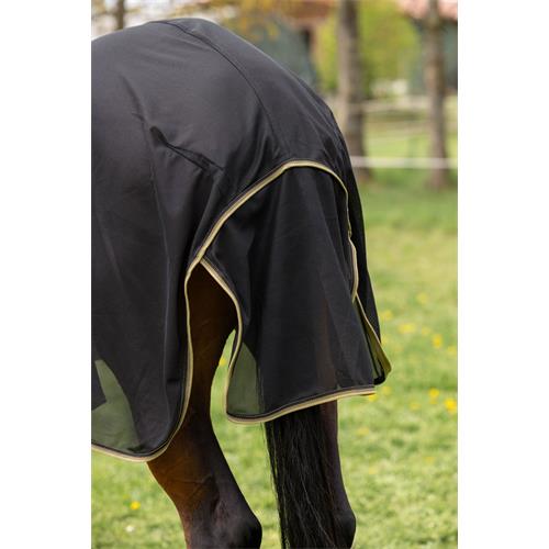 Síťovaná deka proti hmyzu s krkem Covalliero, SS 26, černá - vel. 145/195 cm