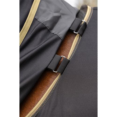 Síťovaná deka proti hmyzu s krkem Covalliero, SS 26, černá - vel. 145/195 cm