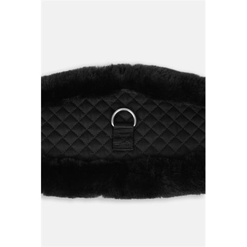 Drezurní podbřišník Horze Crescent, s pravým beránkem, černý - 40 cm Drezurní podbřišník Horze Crescent AW 26/27, černý, 40cm