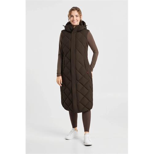 Dámská dlouhá vesta B-Vertigo Gem AW 26/27, hnědá - vel. 40 Vesta dlouhá B-Vertigo AW 25/26 Gem, hnědá, vel. 40