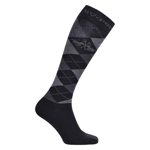 Jezdecké podkolenky HVP Argyle, SS 26, černo-šedé - vel. 39-42