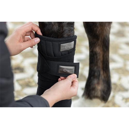 Fleecové bandáže Covalliero Therm, černé Fleecové bandáže Covalliero Therm, černé