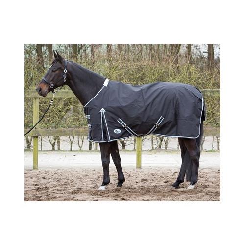 Nepromokavá deka Harrys Horse, s fleesem, černá - vel. 125cm