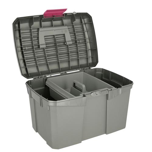 Box na čištění s vyjímatelnou přihrádkou SIENA - šedo-růžový Box na čištění s vyjímat.př. SIENA šedo-růžový