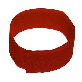 Páska na nohy, suchý zip, červená, šíře 3 cm, 10 Ks