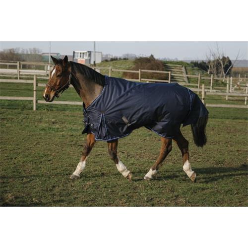 Nepromokavá deka Equitheme Classic 200g, modrá - 125 cm