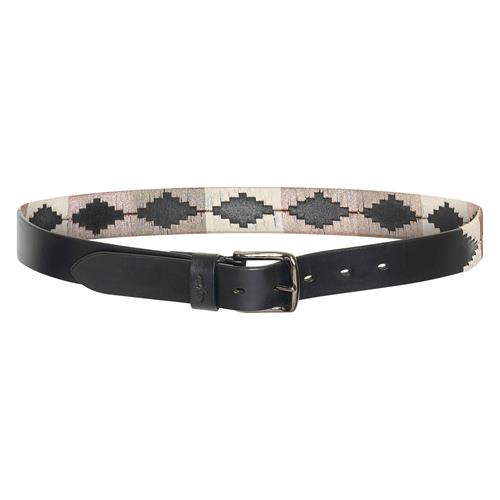Pásek kožený HVP Chaya AW 25/26, černo-krémový - černo-krémový, 85 cm