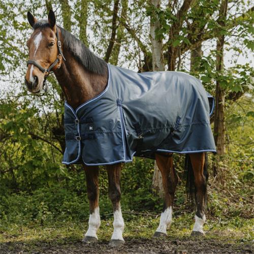 Nepromokavá deka Riding World Eco AW 25/26, 220 g, 600D, modrá - vel. 165 cm