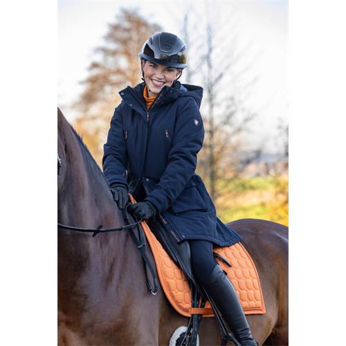 Dámský zimní kabát Covalliero AW 26/27, modrý - vel. L Dámský kabát Covalliero, modrý, vel. L, AW 26/27
