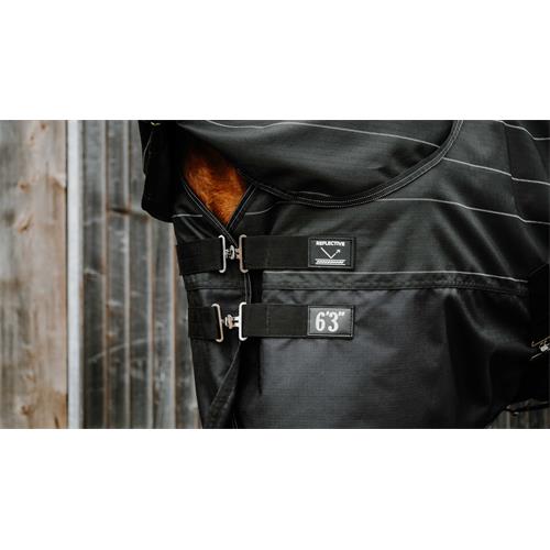 Nepromokavá deka Equithéme Tyrex Lumin, 0gr, AW 26/27, černá - vel. 155 cm Nepromokavá deka Equitheme Tyrex Lumin AW 26/27, 0gr, černá, vel. 155