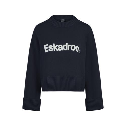 Dámský svetr Eskadron KNIT Dynamic, AW 26/27, modrý s nápisem - vel. S Dámský svetr Eskadron KNIT Dynamic, AW 26/27, modrý, vel. S