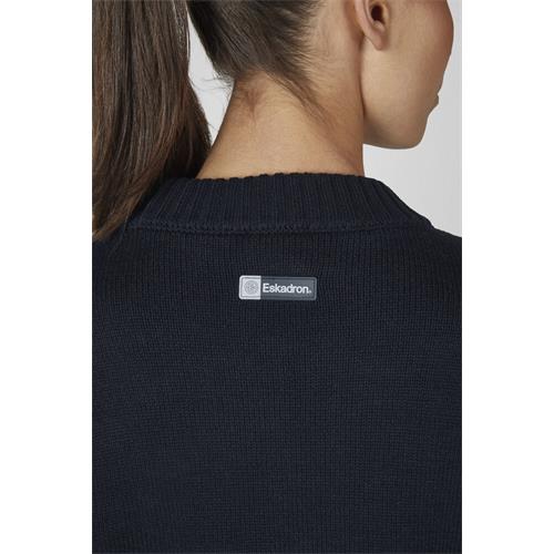 Dámský svetr Eskadron KNIT Dynamic, AW 26/27, modrý s nápisem - vel. L Dámský svetr Eskadron KNIT Dynamic, AW 26/27, modrý, vel. L