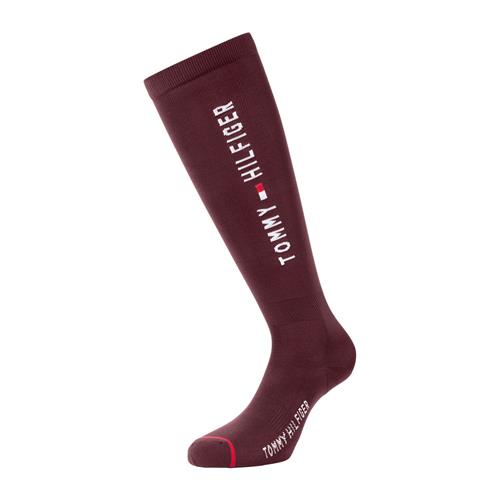 Jezdecké podkolenky Tommy Hilfiger Clifton, AW 26/27, vínové, vel. 39/42 Jezdecké podkolenky Tommy Hilfiger Clifton, AW 26/27, vínové, vel. 39/42