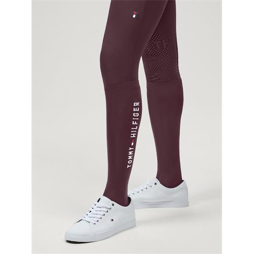 Jezdecké podkolenky Tommy Hilfiger Clifton, AW 26/27, vínové, vel. 39/42 Jezdecké podkolenky Tommy Hilfiger Clifton, AW 26/27, vínové, vel. 39/42