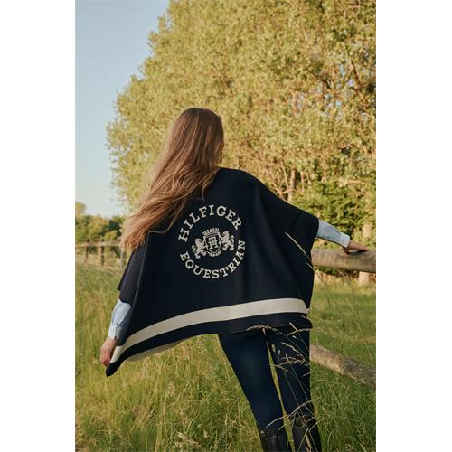 Pončo Tommy Hilfiger Greenwood, AW 26/27, modré, UNI Pončo Tommy Hilfiger Greenwood, AW 26/27, modré, UNI