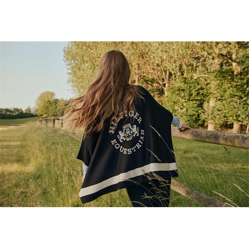 Pončo Tommy Hilfiger Greenwood, AW 26/27, modré, UNI Pončo Tommy Hilfiger Greenwood, AW 26/27, modré, UNI