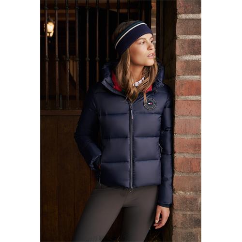 Dámská zimní bunda Tommy Hilfiger Glendale, AW 26/27, modrá - vel. M Dámská bunda Tommy Hilfiger Glendale, AW 26/27, modrá, vel. M