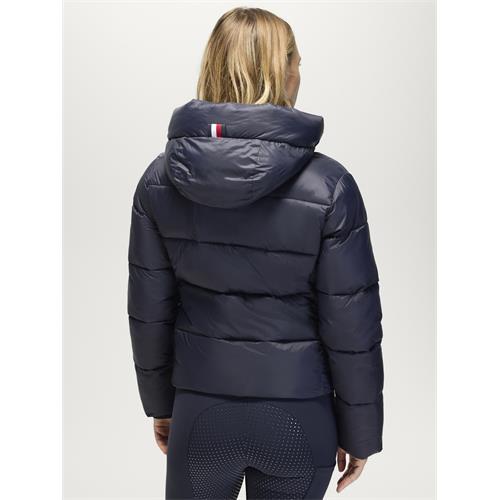 Dámská zimní bunda Tommy Hilfiger Glendale, AW 26/27, modrá - vel. L Dámská bunda Tommy Hilfiger Glendale, AW 26/27, modrá, vel. L