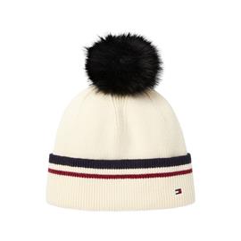 Čepice Tommy Hilfiger Dean Pom Pom, AW 26/27, krémová