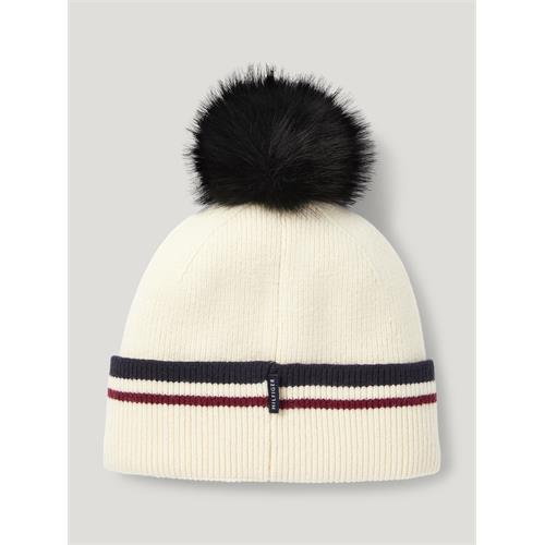 Čepice Tommy Hilfiger Dean Pom Pom, AW 26/27, krémová Čepice Tommy Hilfiger Dean Pom Pom, AW 26/27, krémová