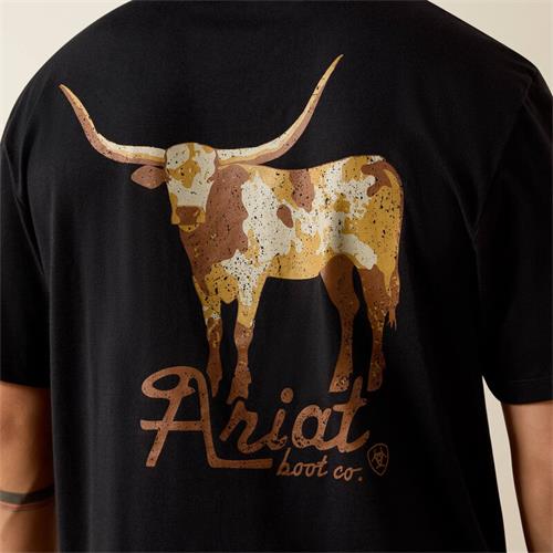 Pánské pracovní triko Ariat Cowmooflage, černé - vel. XXL Tričko pracovní pánské Ariat Cowmooflage, černé, vel. XXL