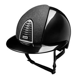 Bezpečnostní jezdecká přilba KEP Italia Cromo 2.0 Shine Black Star Polo, černá