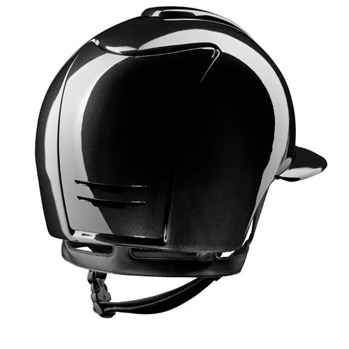 Bezpečnostní jezdecká přilba KEP Italia Cromo 2.0 Shine Black Star Polo, černá - M, vel. 51 Přilba KEP Cromo 2.0 Shine Black Star Polo, černá, vel. M, 51