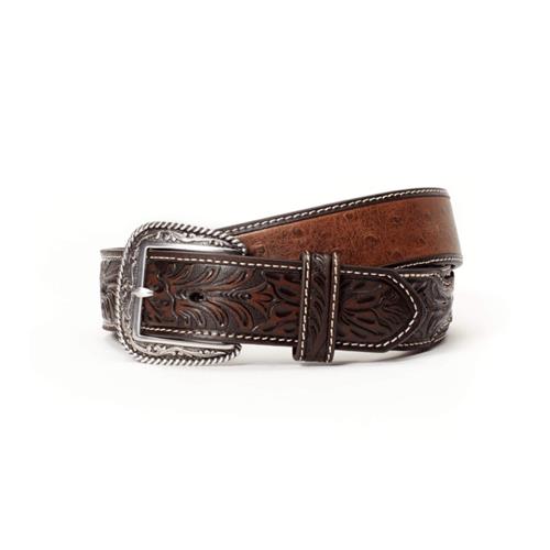 Westernový pásek Ariat Ostrich, hnědý - vel. 92 cm Pásek westernový kožený Ariat Ostrich, hnědý, vel. 92 cm