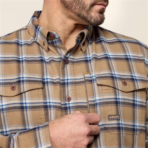 Pánská košile Ariat Rebar Flannel, khaki - vel. L Košile pánská pracovní Ariat Rebar Flannel, khaki, vel. L