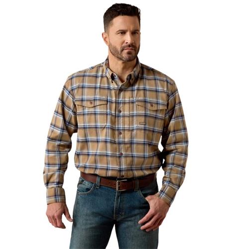 Pánská košile Ariat Rebar Flannel, khaki - vel. XL Košile pánská pracovní Ariat Rebar Flannel, khaki, vel. XL