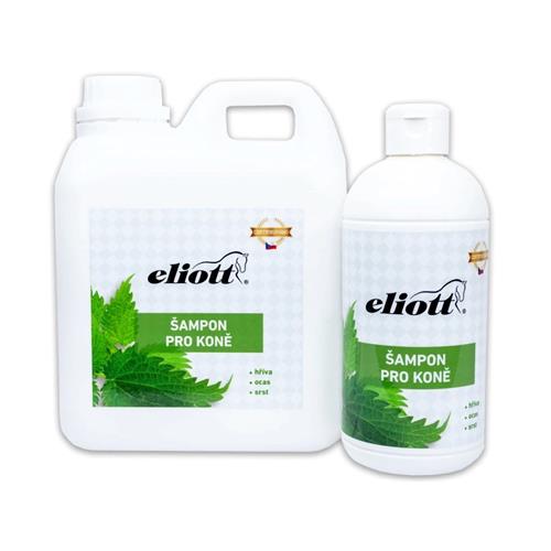 Veterinární bylinný šampon Eliott s kopřivou - 500 ml Bylinný šampon pro koně s kopřivou Eliott, 500 ml