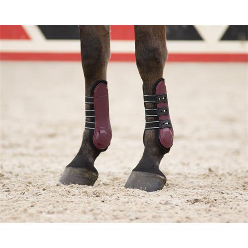 Přední chrániče QHP Champion, vínové - vel. Cob Tendon boots Champion