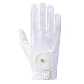 Jezdecké rukavice Roeckl Roeck-Grip Lite, bílé