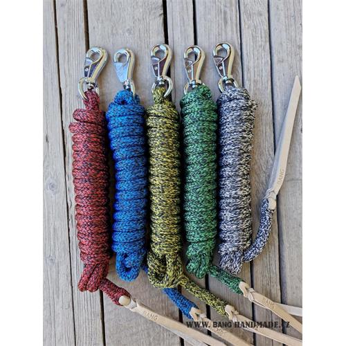 Provazová lonž / vodítko BANG, silná karabina - délka 3,8 m Provazové vodítko Bang, silná karabina, 3,8 m