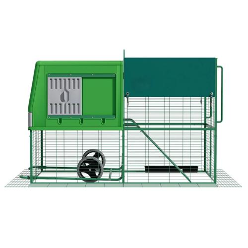 Plastový kurník Gaun s kovovým výběhem pro 5 slepic Kurník pro slepice plastový s kovovým výběhem, 205×121×120 cm