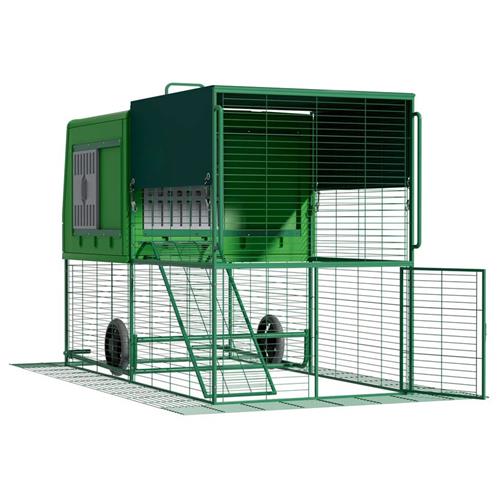 Plastový kurník Gaun s kovovým výběhem pro 5 slepic Kurník pro slepice plastový s kovovým výběhem, 205×121×120 cm