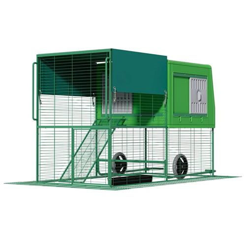 Plastový kurník Gaun s kovovým výběhem pro 5 slepic Kurník pro slepice plastový s kovovým výběhem, 205×121×120 cm