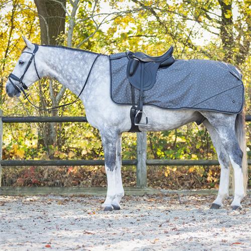 Bederní deka s fleecem QHP AW 25/26, 0g, reflexní šedá - vel. XL - 155 cm