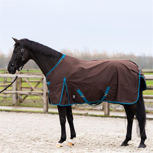 Nepromokavá deka s vyšším krkem IRH Limited, s fleecem, hnědá - vel. 135/185 cm Deka s vyšším krkem IRH Limited, fleece, hnědá, 135/185