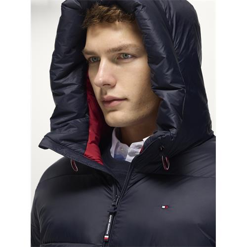 Pánská zimní bunda Tommy Hilfiger Morrison, AW 26/27, modrá - vel. L Pánská bunda Tommy Hilfiger Morrison, AW 26/27, modrá, vel. L