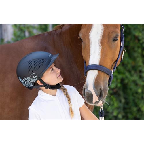 Jezdecká bezpečnostní přilba Covalliero Beauty 2.0, černá, vel. 48-54 cm Jezdecká bezpečnostní přilba Covalliero Beauty 2.0, černá, vel. 48-54 cm