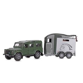 Auto Land Rover- kov, s přívěsem pro koně